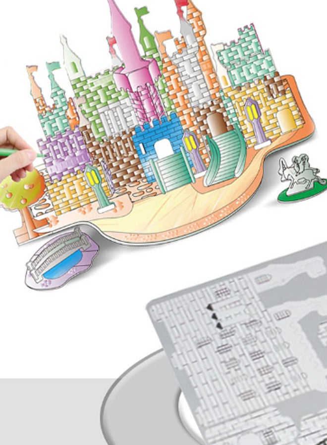 50-Piece Castle 3D Puzzle Paper Jigsaw Kit - Image 3
