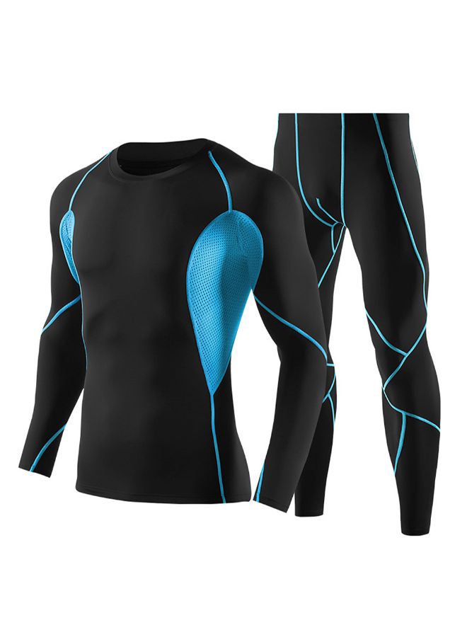 Generic 2-Piece Fitness Gym Sports Protective Shirt And Pant Set XXXL  - Image 1