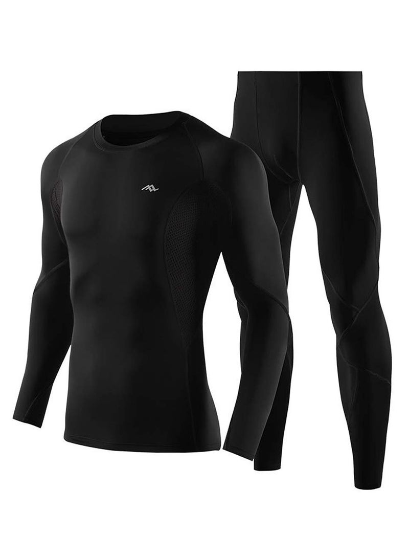 Generic 2-Piece Fitness Gym Sports Protective Shirt And Pant Set XXL  - Image 1