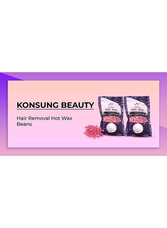 Konsung Beauty - Hair Removal Hot Wax Beans Pink - Image 1