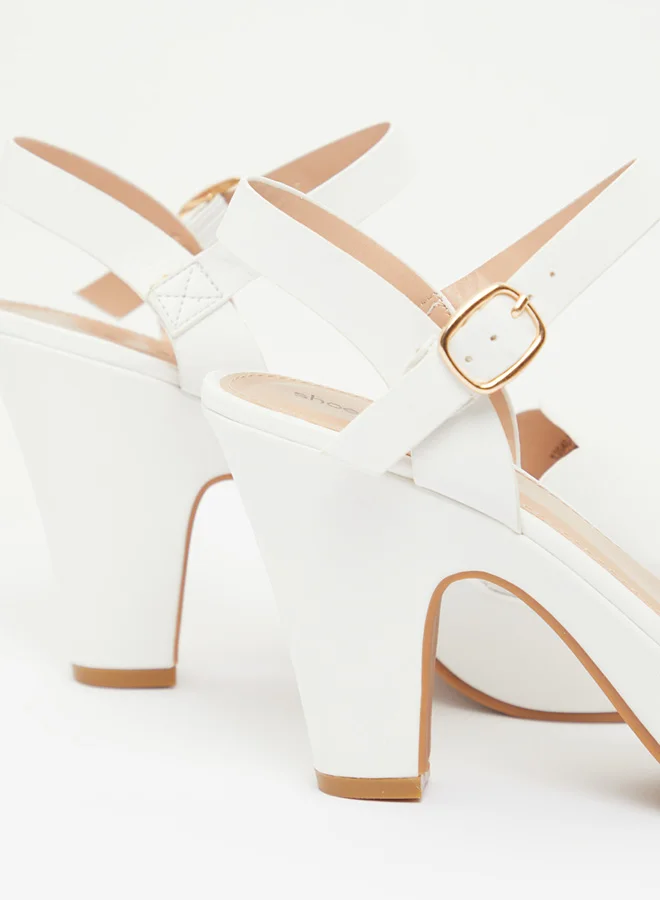 shoexpress Scallop Edge Sandals White