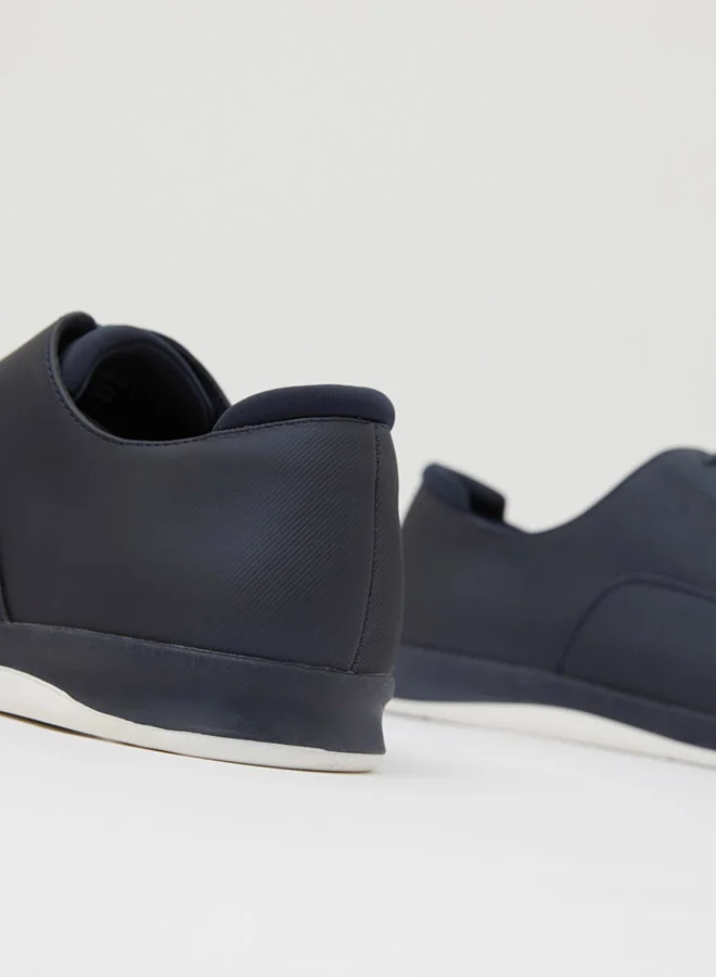 shoexpress Faux Leather Lace Up Sneakers Navy