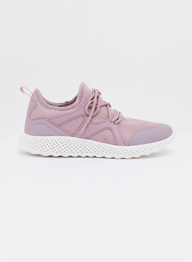 shoexpress Perforated Sole Sneakers Purple - Image 1