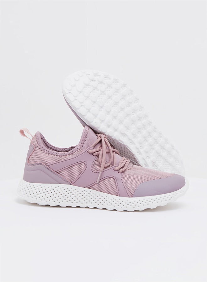 shoexpress Perforated Sole Sneakers Purple - Image 3