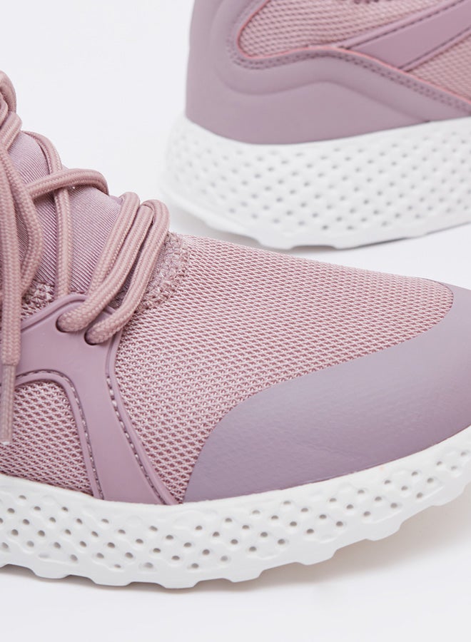 shoexpress Perforated Sole Sneakers Purple - Image 4