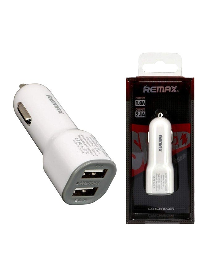 ريماكس شاحن سيارة بمنفذ USB مزدوج أبيض  - Image 4