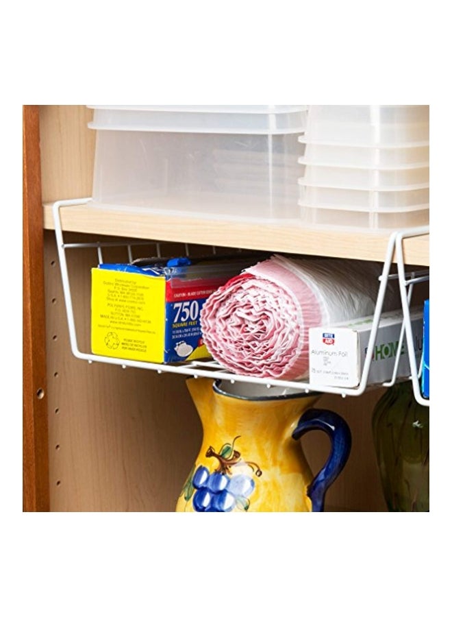 إيفلوتس طقم سلال توضع أسفل الرف من قطعتين أبيض 12x13x5.4بوصة - Image 5