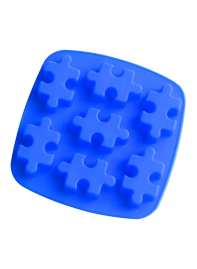 IHOMECOOKER 7-Cavity Silicone Baking Cake Mold Blue 7.08x6.93inch  - Image 1