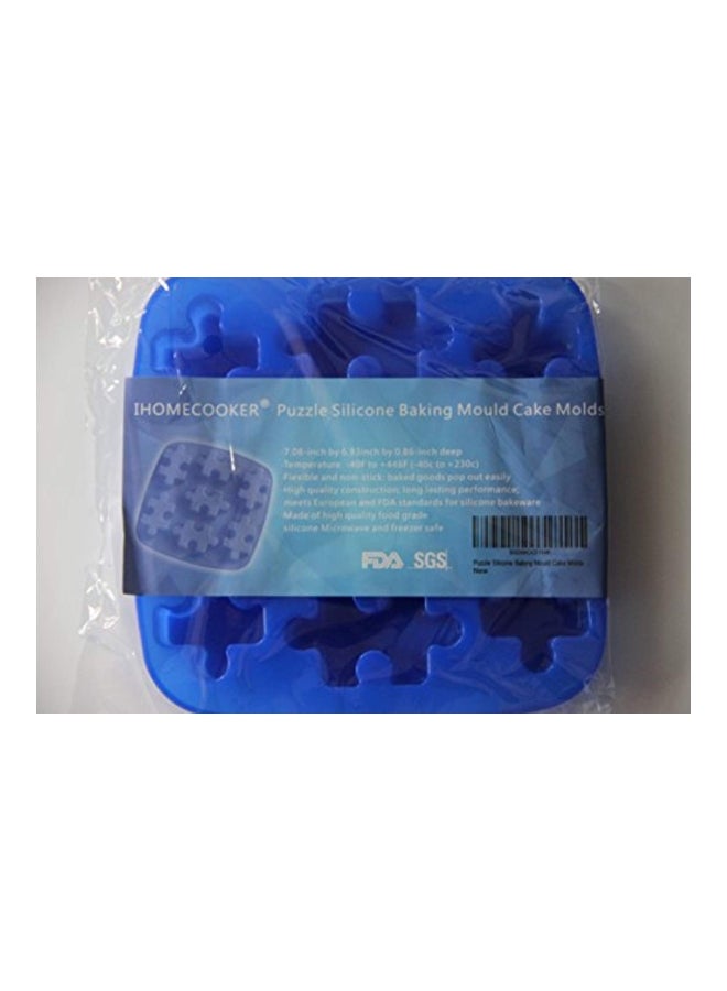 IHOMECOOKER 7-Cavity Silicone Baking Cake Mold Blue 7.08x6.93inch  - Image 2