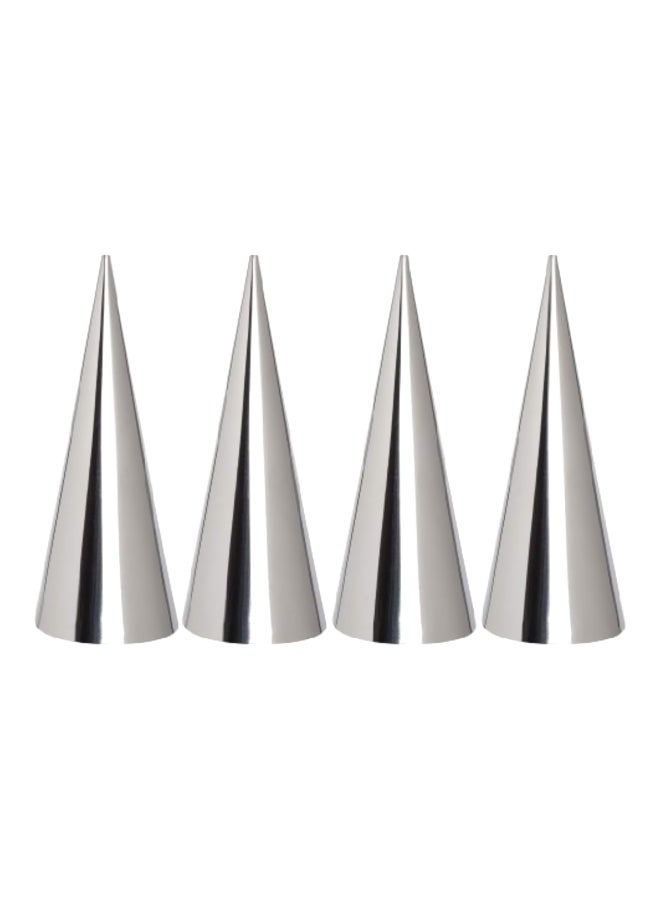 Mrs. Anderson's Baking 4-Piece Stainless Steel Pastry Roll Mold Set Silver 4.375inch - Image 1