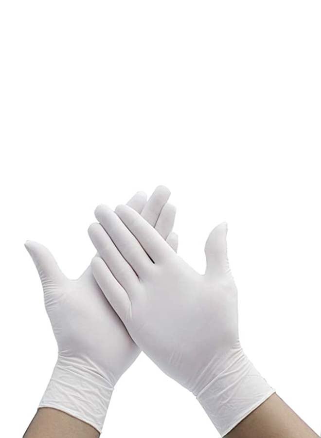 Generic 100-Piece Disposable Latex Gloves White  - Image 3