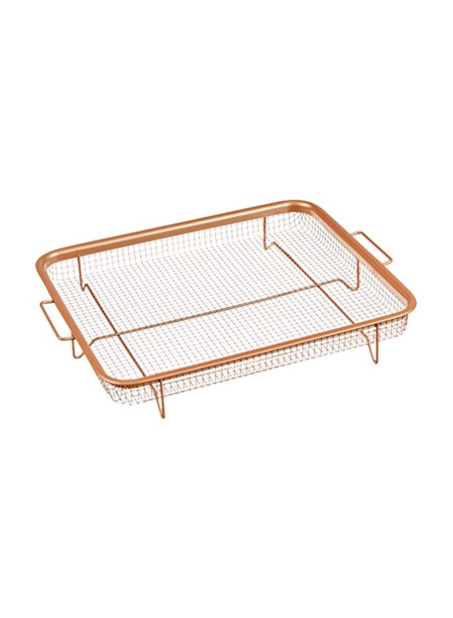 Elevated Nonstick Crisper Tray Brown 13x4x11inch