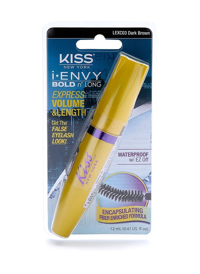 KISS - I-Envy Bold N'Long Mascara LEX03 Dark Brown - Image 1