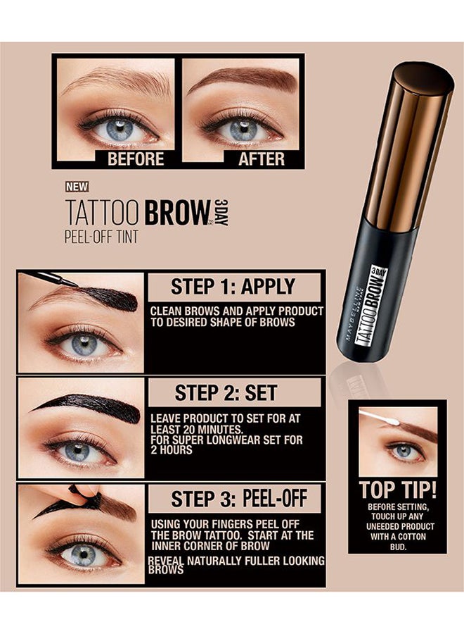MAYBELLINE NEW YORK - Fashion Tattoo Brow Gel Tint Medium Brown - Image 1