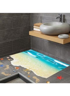 Generic 2-In-1 3D Beach Floor And Wall Sticker Multicolour 90 x 60cm  - Image 2