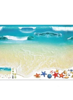 Generic 2-In-1 3D Beach Floor And Wall Sticker Multicolour 90 x 60cm  - Image 1