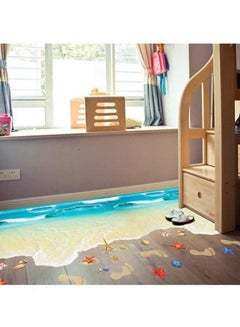 Generic 2-In-1 3D Beach Floor And Wall Sticker Multicolour 90 x 60cm  - Image 4