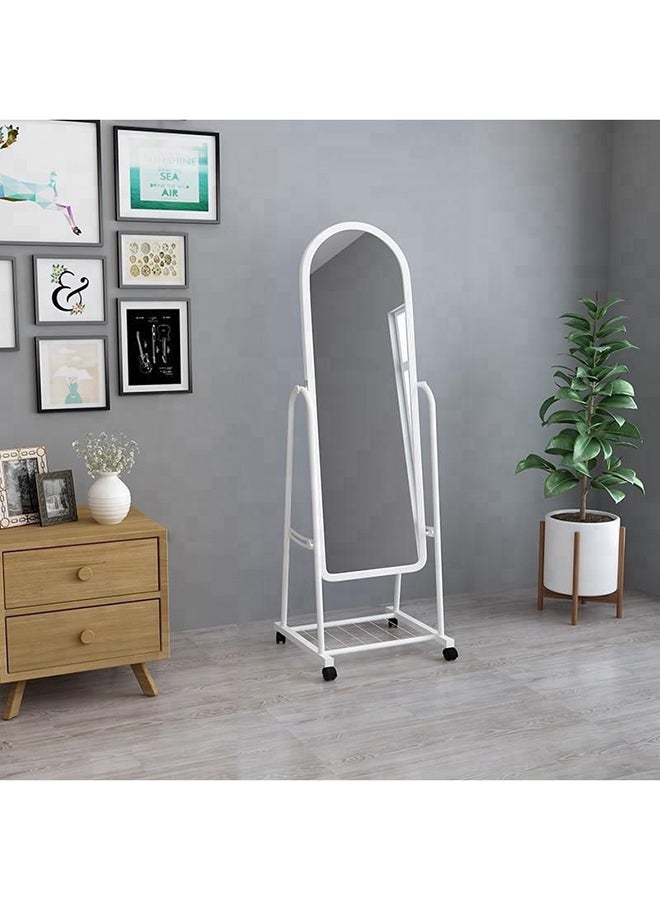 ALMUFARREJ - Simple Elegant Mirror With Sturdy Holder White 33x152cm - Image 1