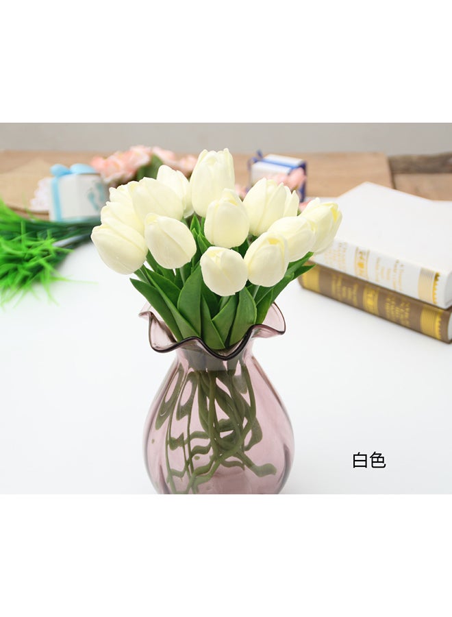 Artificial Decorative Flower White/Green 34centimeter - v1585645995/N23508227A_2