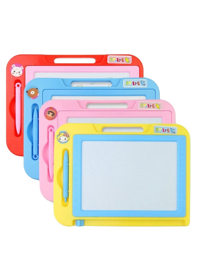 بيوينتي لوح للكتابة والرسم ممغنط مع قلم، مجموعة من 4 قطع متعدد الألوان - Image 1