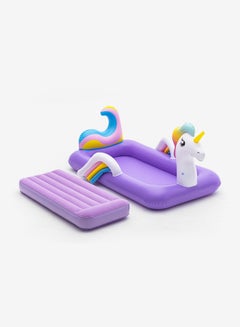 Bestway Dreamchaser Airbed - Unicorn White/Purple 1.96mx1.04mx84cm  - Image 2