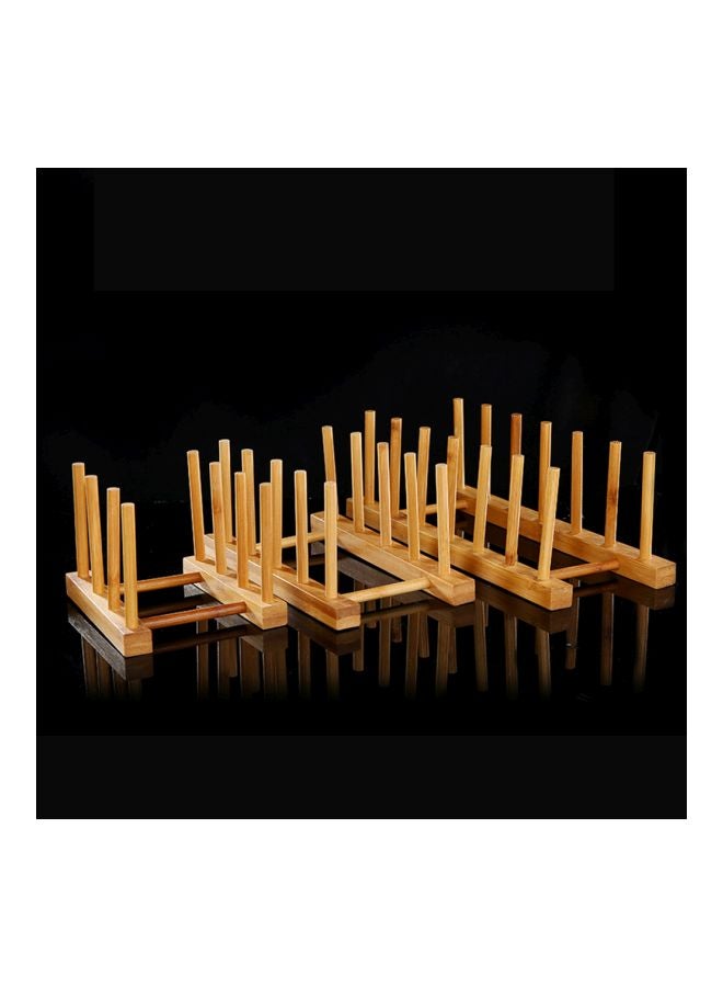 6-Slot Detachable Dish Drainer Rack Brown 31x5x5centimeter - Image 5