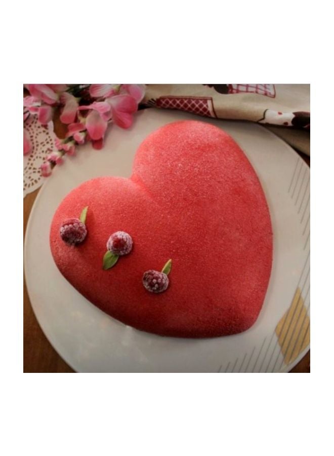 Silikomart - 3D Heart Silicone Love Heart Cake Multi-function Mold Encapsulate Mold Aroma Gypsum Plaster Mold For Cake Decoration Beige 205x198x62mm - Image 1