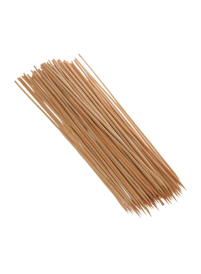 50-Piece Wooden Skewers Set Beige 3.2inch 