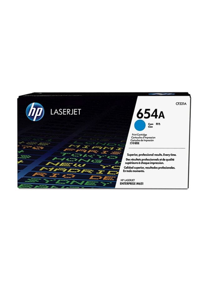 HP - 654A LaserJet Toner Cartridge Cyan - Image 1