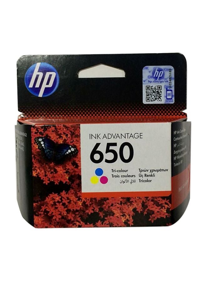 HP - 650 Original Ink Advantage Cartridge Tricolour - Image 1