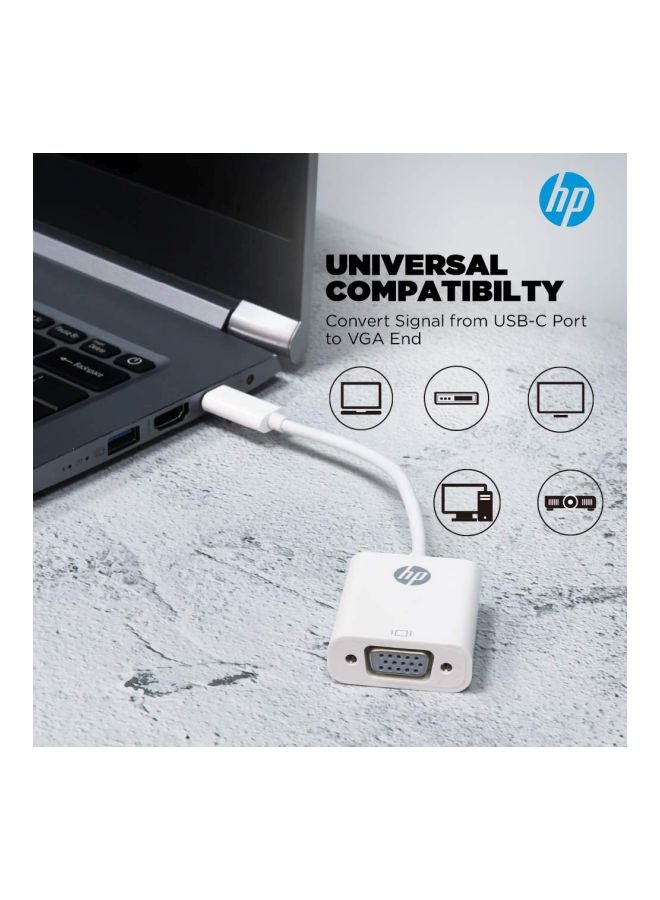 HP مُحَوِّل USB من النوع C إلى VGA أبيض - Image 2