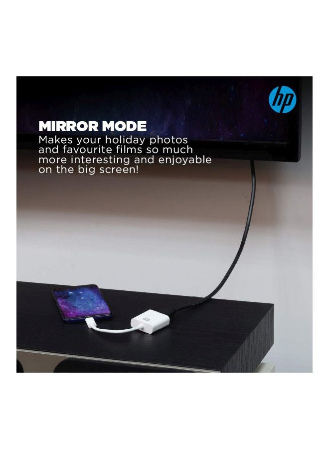HP مُحَوِّل USB من النوع C إلى VGA أبيض - Image 5