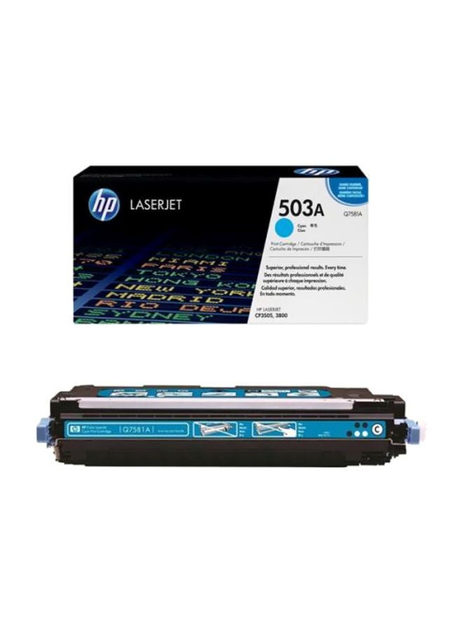 HP 503A Original LaserJet Toner Cartridge Cyan - Image 1