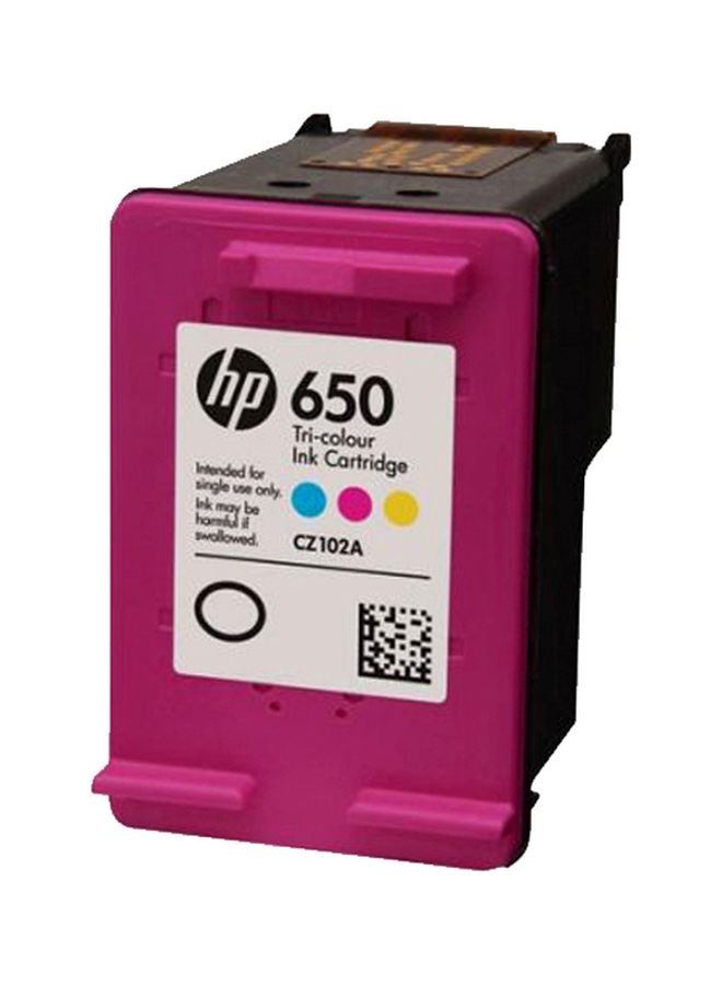 HP - 650 Original Ink Advantage Cartridge Tricolour - Image 1