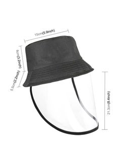 VINSOC Hat With Detachable Face Mask Black/Clear 15x8x5.5centimeter  - Image 2