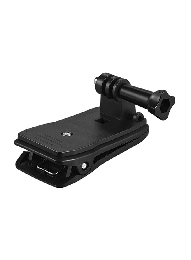 360 Degree Backpack Strap Cap Clip Mount Black  - Image 1