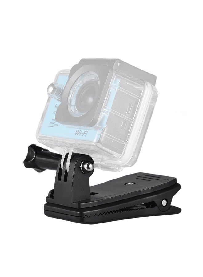 360 Degree Backpack Strap Cap Clip Mount Black  - Image 3