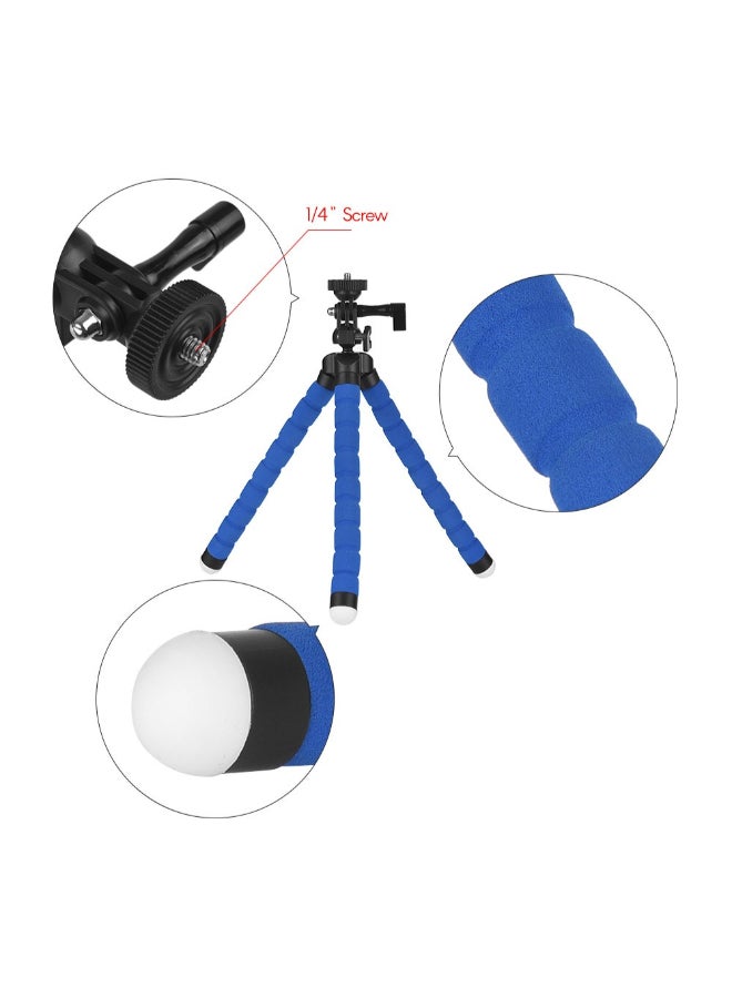 Generic Flexible Sponge Octopus Tripod Stand Holder With Smartphone Clip Blue/Black  - Image 3