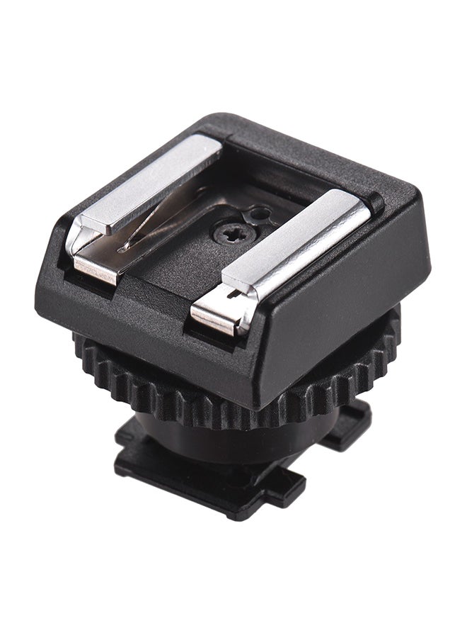 Hot Shoe Adapter Flash Mount Adapter Black/Silver  - Image 1