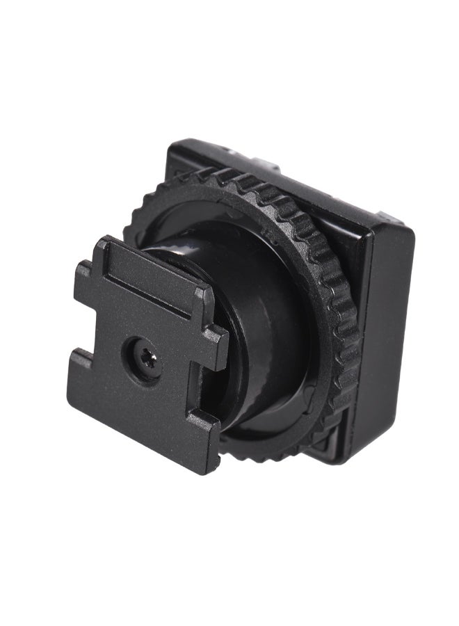 Hot Shoe Adapter Flash Mount Adapter Black/Silver  - Image 3