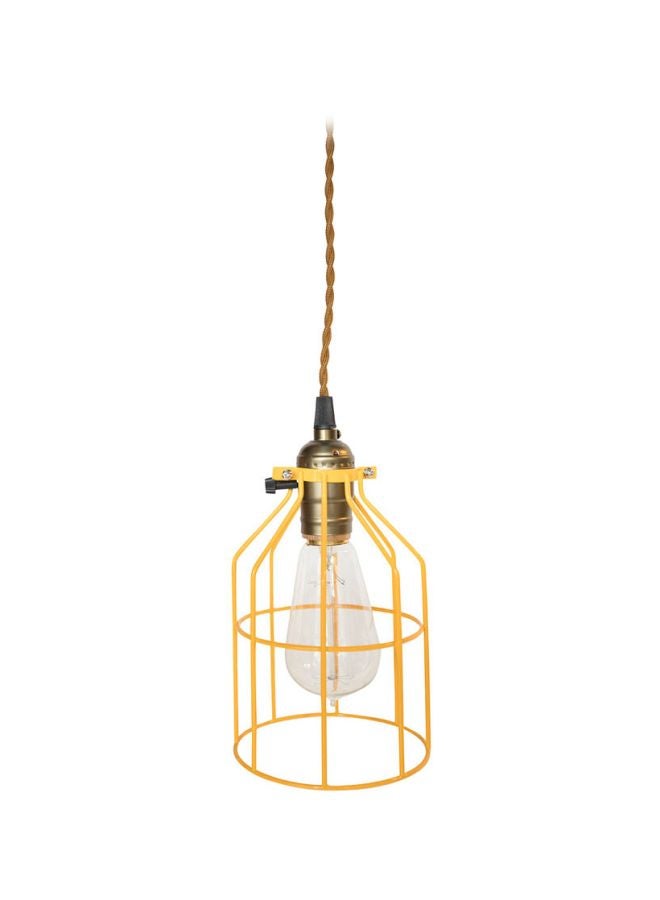 GLOW LIFE Bird Cage Pendant Lamp Yellow/Brown