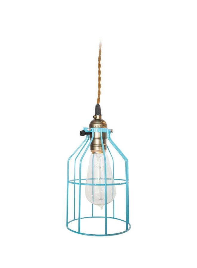 جلو لايف مصباح متدل بتصميم قفص طيور فيروزي/ذهبي