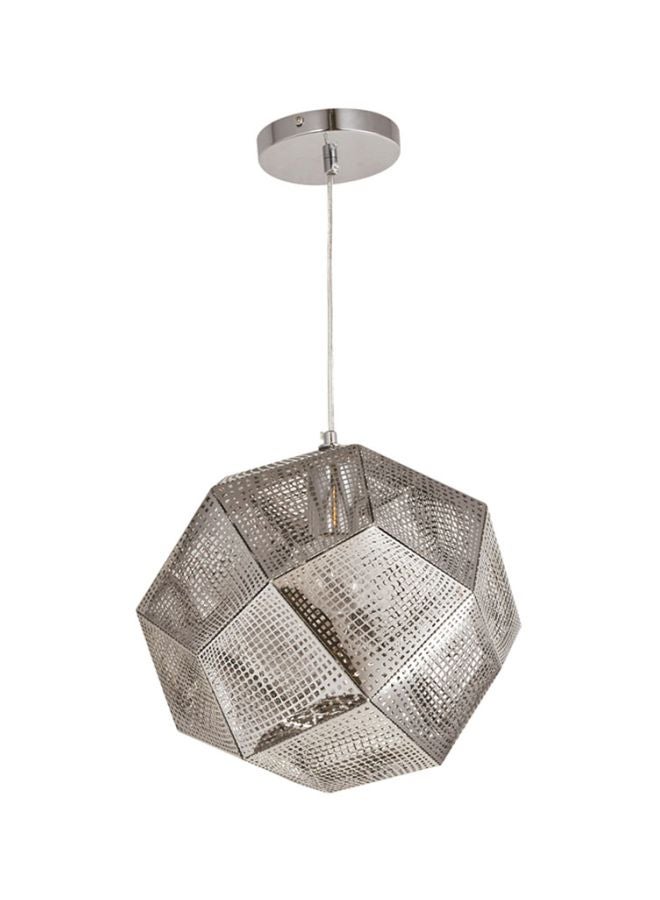 GLOW LIFE Chrome Etched Stainless Steel Pendant Light Silver 400x2000mm 