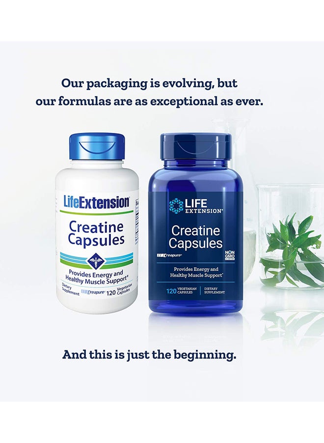 Life Extension Creatine Vegetarian Capsules - 120 Count - Image 2