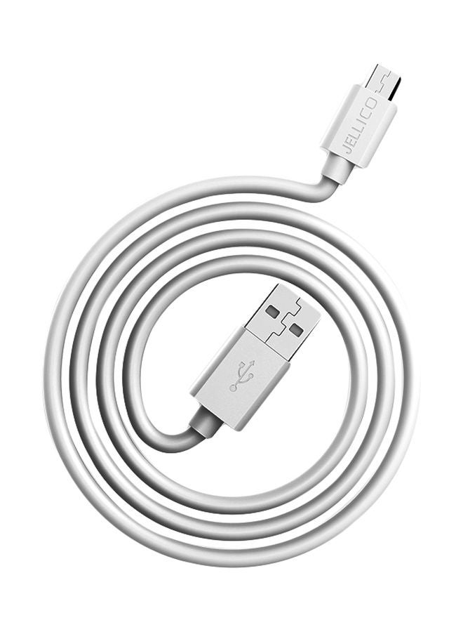 Jellico USB To Micro USB Data Sync Charging Cable White - Image 1