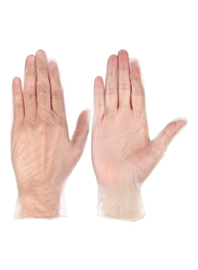 100-Piece Vinyl Disposable Gloves Set M M - Image 1