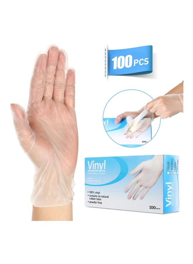 100-Piece Vinyl Disposable Gloves Set M M - Image 2