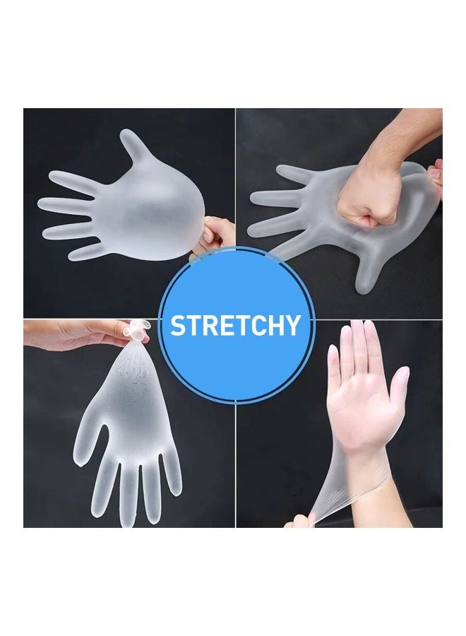 100-Piece Vinyl Disposable Gloves Set M M - Image 5