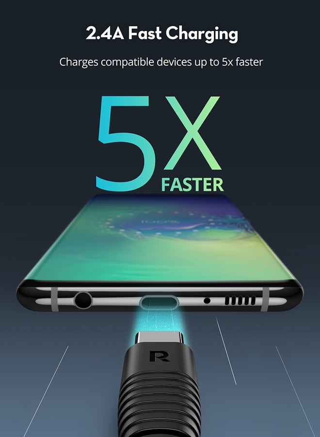 RAVPOWER Type-C To Type-C Data Sync And Charging Cable Black  - Image 4