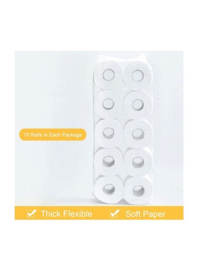 Pack Of 10 Tissue Roll Paper White 50x10x20centimeter - Image 5